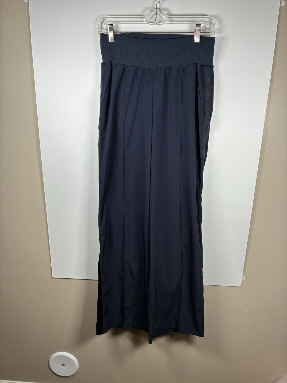 Athleta Womens 6 Nolita Wide Leg Pants Navy High Rise Pull On Athleisure Work